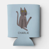 Funny Cat Spaß Personalisiert Dosenkühler (Rückseite)