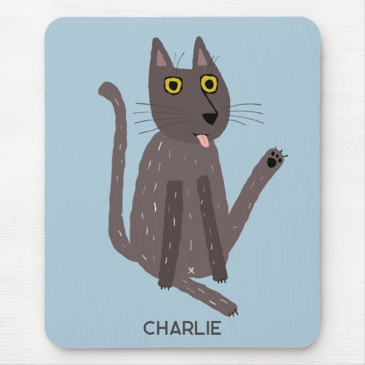 Funny Cat Spaß Personalisiert Mousepad (Vorne)