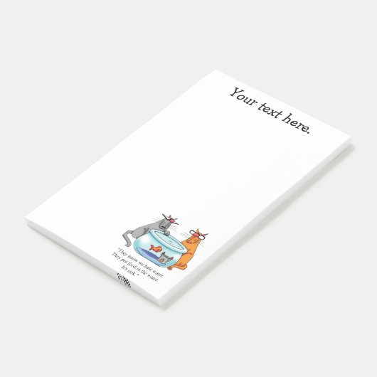 Funny Cat Spaß Post-it Klebezettel (angewinkelt)