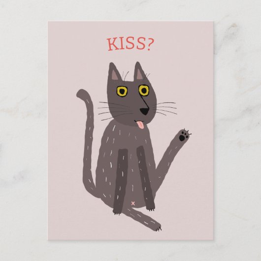 Funny Cat Spaß Postkarte (Vorderseite)