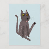 Funny Cat Spaß Postkarte (Vorderseite)