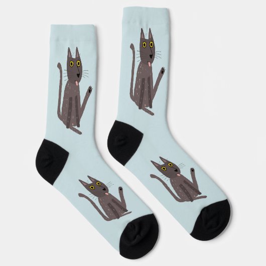 Funny Cat Spaß Socken (Rechts)