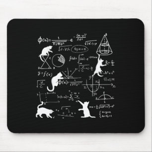 Funny Cat spielen mit Mathe Formeln Kitten Katze u Mousepad