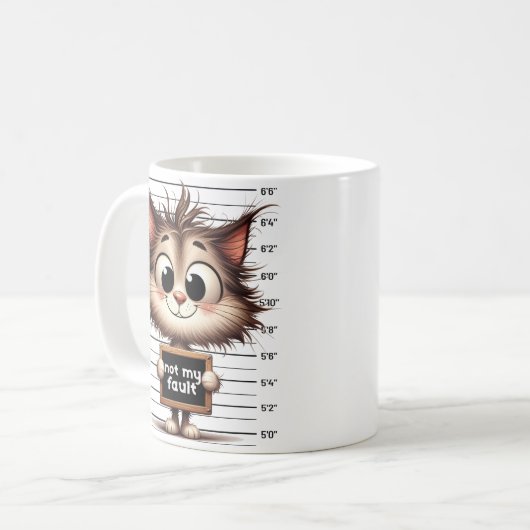 Funny Cat Sprichwort Kaffeetasse (Vorderseite Links)
