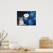 Funny Cat Star Gazer Poster (Küche)