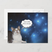 Funny Cat Star Gazer Postkarte (Vorne/Hinten)