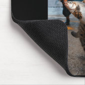 Funny Cat Stealing Fi-shirt Mousepad (Ecke)