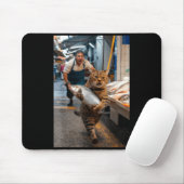 Funny Cat Stealing Fi-shirt  Mousepad (Mit Mouse)