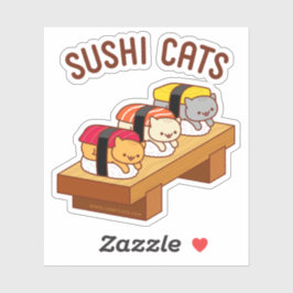 Funny Cat Sticker - SUSHI CATS