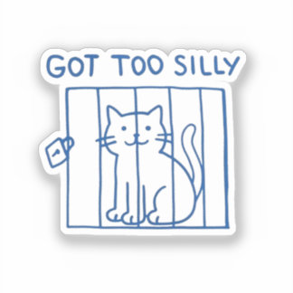 Funny Cat Sticker - zu Alberne Gefängniszelle