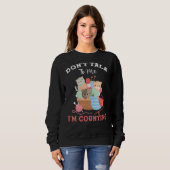 Funny Cat Stricks Garn Sprich nicht mit mir, ich z Sweatshirt (Vorne ganz)