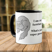 Funny Cat Super Power Tasse