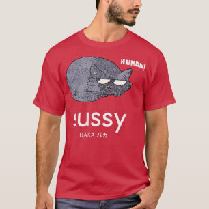 Funny Cat Suspicious Human Sussy Baka Japan Cat L T-Shirt