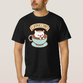 Funny Cat T - Shirt - "CATPUCCINO"
