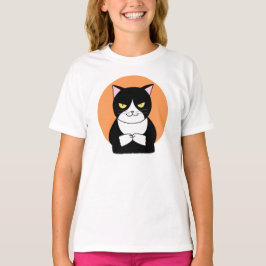 Funny Cat T - Shirt Evil Cat Grafisches T-Shirt Ba