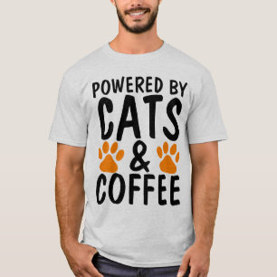 Funny Cat T - Shirt, KATZEN UND KAFFEE, POWERBY! T T-Shirt