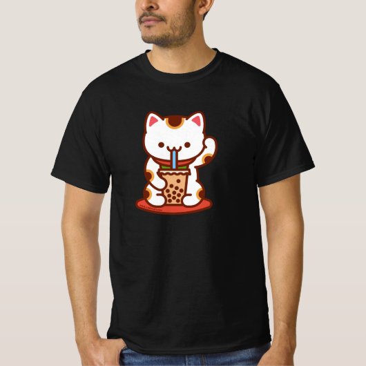 Funny Cat T - Shirt - MANEKI-NEKO BOBA KIT-TEA (Vorderseite)