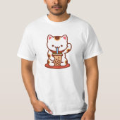 Funny Cat T - Shirt - MANEKI-NEKO BOBA KIT-TEA (Vorderseite)