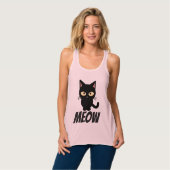 Funny Cat T - Shirt, MEOW Tank Top (Vorderseite Vollansicht)