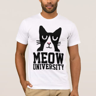 Funny Cat T - Shirt, MEOW UNIVERSITY T-Shirt