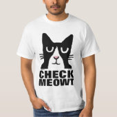 Funny Cat T - Shirt, Panda Kitty KARO MEOWT T-Shirt (Vorderseite)