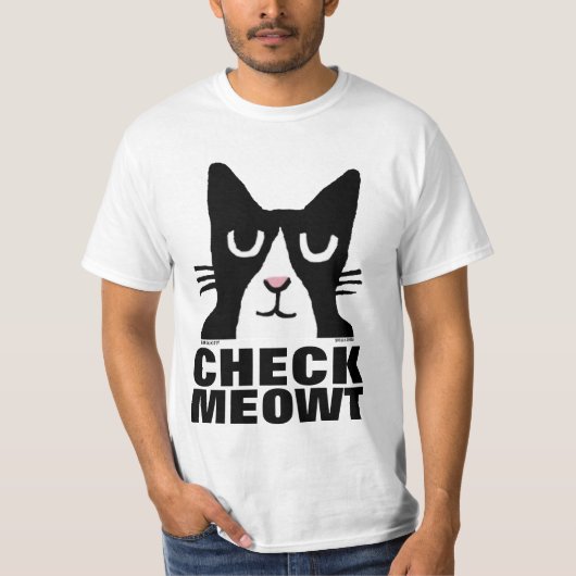 Funny Cat T - Shirt, Panda Kitty KARO MEOWT T-Shirt (Vorderseite)