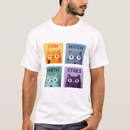 Funny Cat T - Shirt Retro Cat Meme T-Shirt Humour 