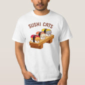 Funny Cat T - Shirt - SUSHI CATS (Vorderseite)