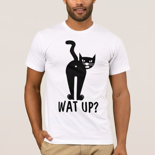 Funny Cat T - Shirt. WAS? T-Shirt (Vorderseite)
