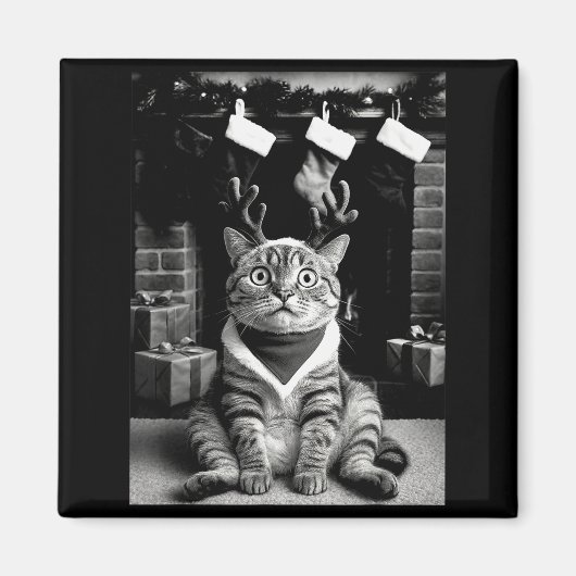 Funny Cat Taking A Selfie Christmas Xmas Pajamas H Magnet (Vorne)