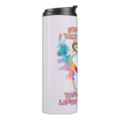 Funny Cat Talk an sich selbst - Niedliche und humo Thermosbecher (Nach links gedreht)