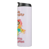 Funny Cat Talk an sich selbst - Niedliche und humo Thermosbecher (Nach rechts gedreht)