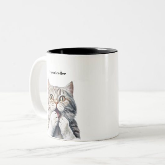 Funny Cat Tasse (Vorderseite Links)