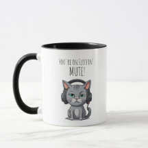 Funny Cat Tasse - Arbeit von Zuhause - Du bist auf