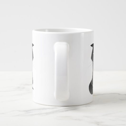 Funny Cat Tasse - Grumpy Gray Cat (Rückseite)