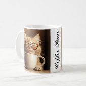 Funny Cat Tasse - Kaffeezeit (Vorderseite Links)