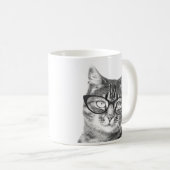 Funny Cat Tasse | Kitten mit Nerdbrille (VorderseiteRechts)