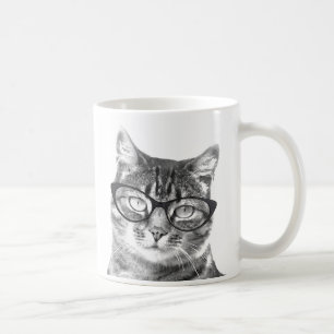 Funny Cat Tasse   Kitten mit Nerdbrille