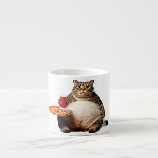 Funny Cat Tasse - Pizza Lover Geschenk Kaffee Cup (Vorderseite)