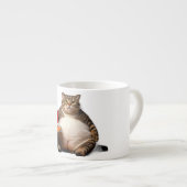 Funny Cat Tasse - Pizza Lover Geschenk Kaffee Cup (Vorderseite Rechts)