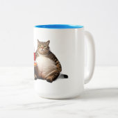 Funny Cat Tasse - Pizza Lover Geschenk Kaffee Cup (VorderseiteRechts)