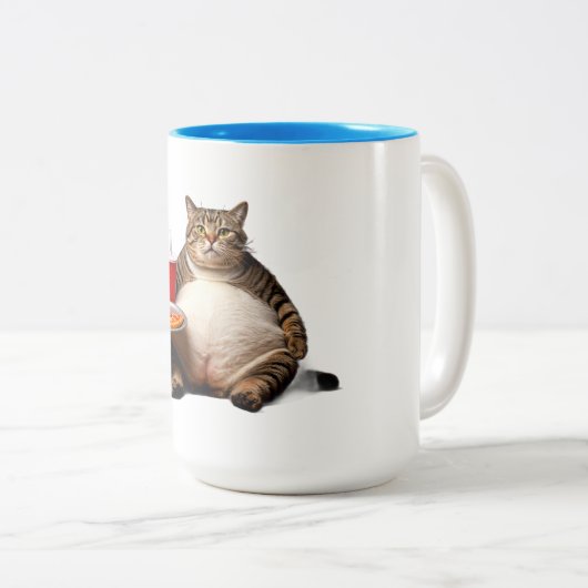Funny Cat Tasse - Pizza Lover Geschenk Kaffee Cup (VorderseiteRechts)