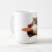 Funny Cat Tasse - Pizza Lover Geschenk Kaffee Cup (Vorderseite Links)