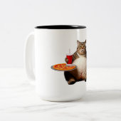 Funny Cat Tasse - Pizza Lover Geschenk Kaffee Cup (Vorderseite Links)