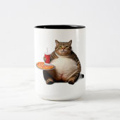 Funny Cat Tasse - Pizza Lover Geschenk Kaffee Cup (Mittel)