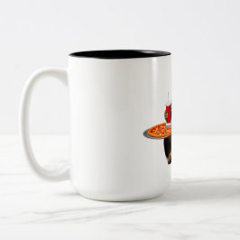 Funny Cat Tasse - Pizza Lover Geschenk Kaffee Cup