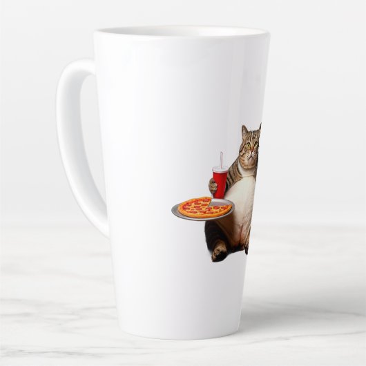 Funny Cat Tasse - Pizza Lover Geschenk Kaffee Cup (Linke Ecke)