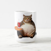 Funny Cat Tasse - Pizza Lover Geschenk Kaffee Cup (Mittel)