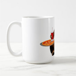 Funny Cat Tasse - Pizza Lover Geschenk Kaffee Cup