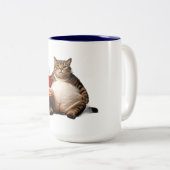 Funny Cat Tasse - Pizza Lover Geschenk Kaffee Cup (VorderseiteRechts)